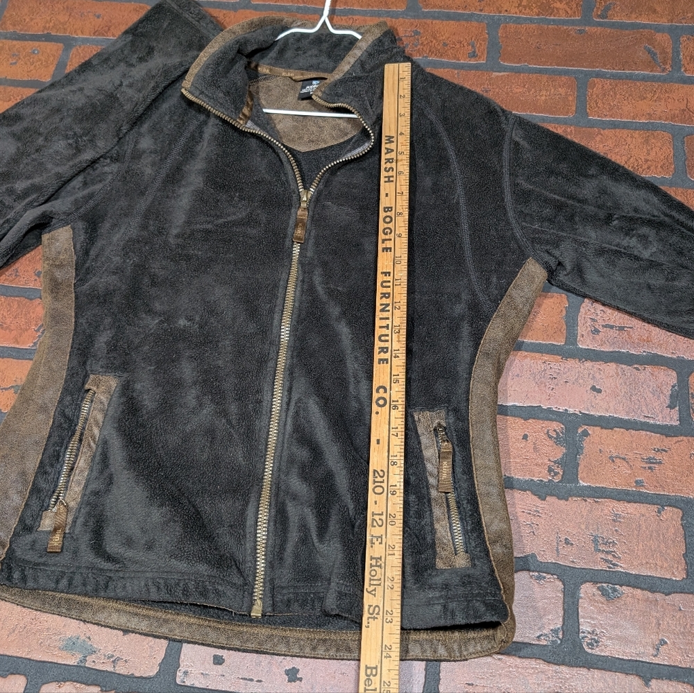 Kuhl Advokat Women's M Black Full-Zip Fleece‎ with Vegan Leather Accents - Picture 12 of 13